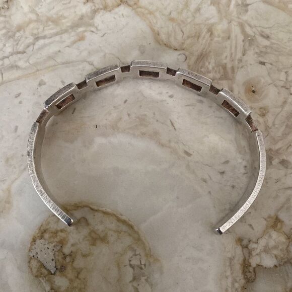 Vintage 925 Sterling Silver Cuff Bracelet Unisex - Picture 5 of 10